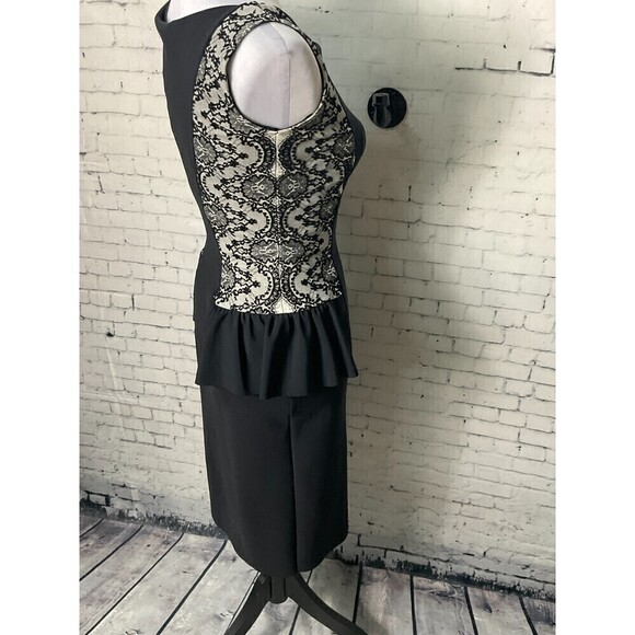 Chiara Boni La Petite Robe Black Silver Sleeveless Cocktail Dress Sz 6 N2 - Picture 5 of 15